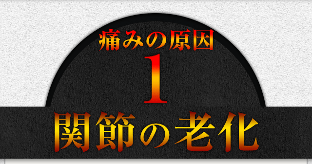 痛みの原因1：関節の老化